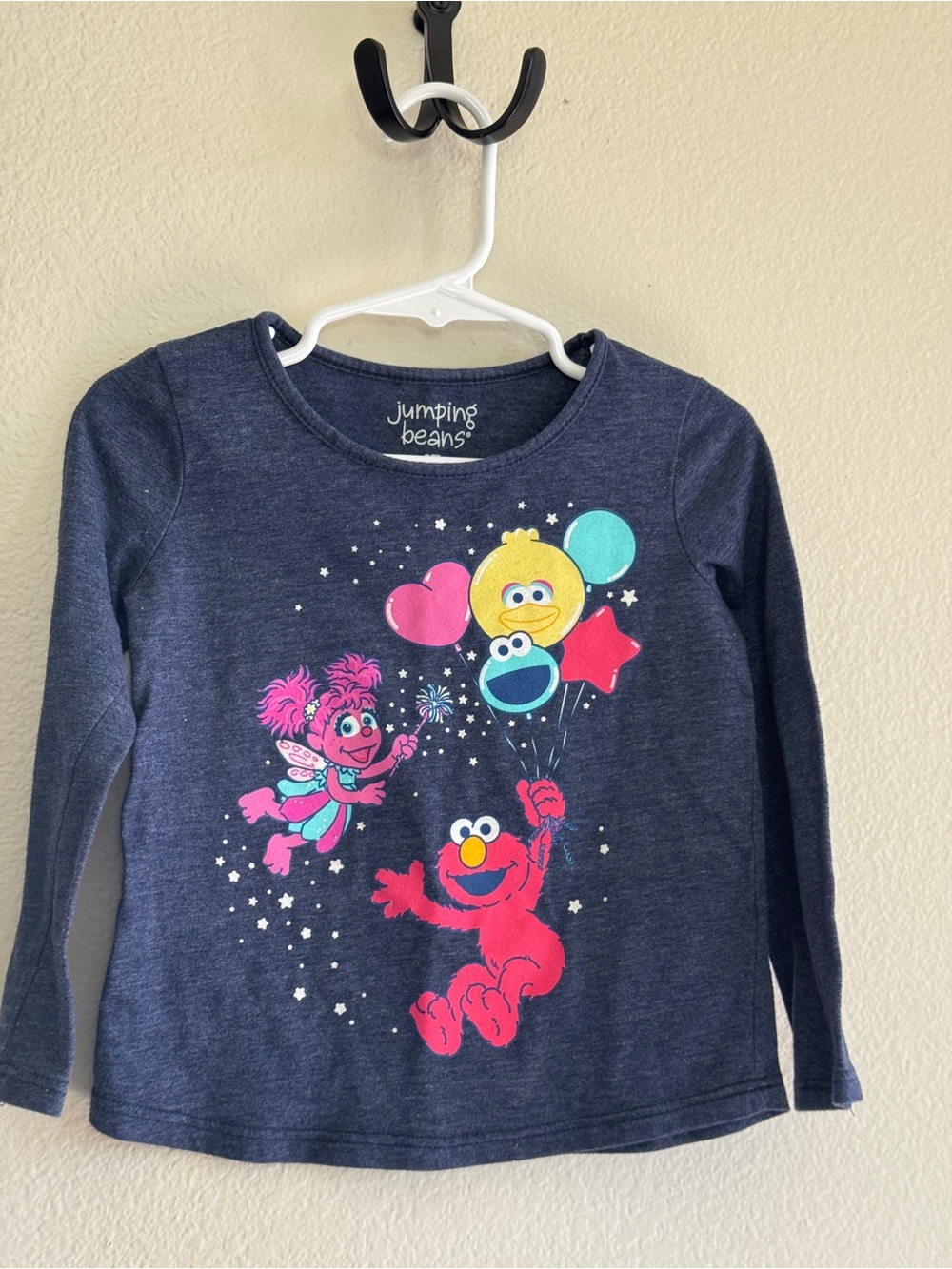 jumping beans Navy Long-Sleeve Sesame Street Character Tee with Bright Graphics